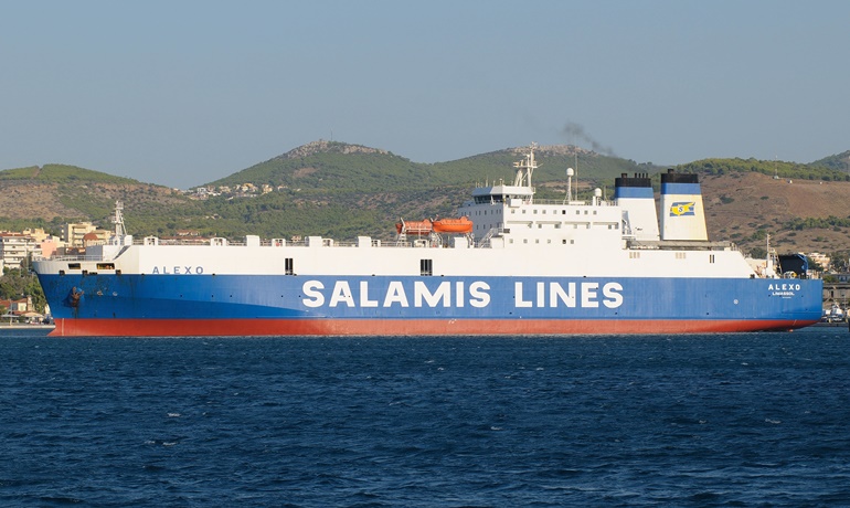 ALEXO to leave Salamis © Frank Heine ALEXO to leave Salamis © Frank Heine