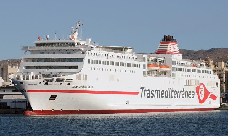 CIUDAD AUTÓNOMA MELILLA currently serves the Malaga – Melilla route for Trasmediterránea © Frank Heine CIUDAD AUTÓNOMA MELILLA currently serves the Malaga – Melilla route for Trasmediterránea © Frank Heine