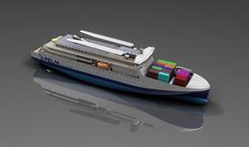 Rendering of Pelni's new generation of combined cargo and passenger ships. © NAOS Ship and Boat Design Rendering of Pelni's new generation of combined cargo and passenger ships. © NAOS Ship and Boat Design
