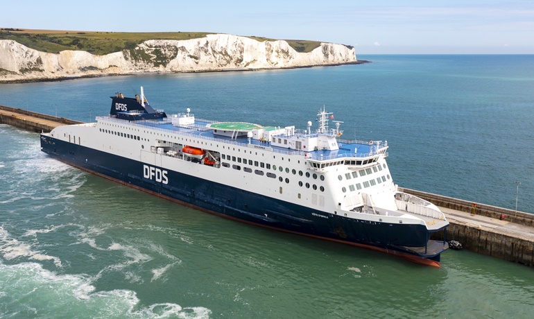Stena RoRo's E-Flexer Class CÔTE D'OPALE replaced CALAIS SEAWAYS on the Dover-Calais route. © DFDS Stena RoRo's E-Flexer Class CÔTE D'OPALE replaced CALAIS SEAWAYS on the Dover-Calais route. © DFDS