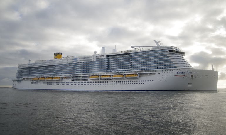 The 337m long and 42m beam COSTA TOSCANA will boast a maximum capacity of 6,730 passengers, accommodated in 2,663 cabins. © Meyer Turku The 337m long and 42m beam COSTA TOSCANA will boast a maximum capacity of 6,730 passengers, accommodated in 2,663 cabins. © Meyer Turku