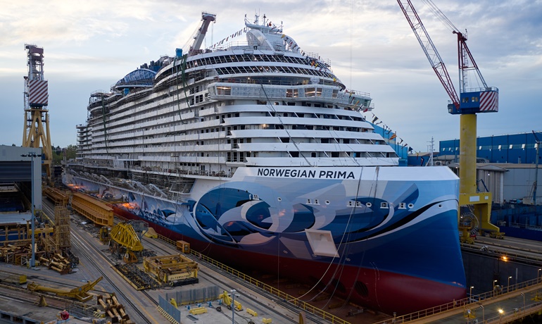 NORWEGIAN PRIMA floated out in Marghera © Fincantieri NORWEGIAN PRIMA floated out in Marghera © Fincantieri