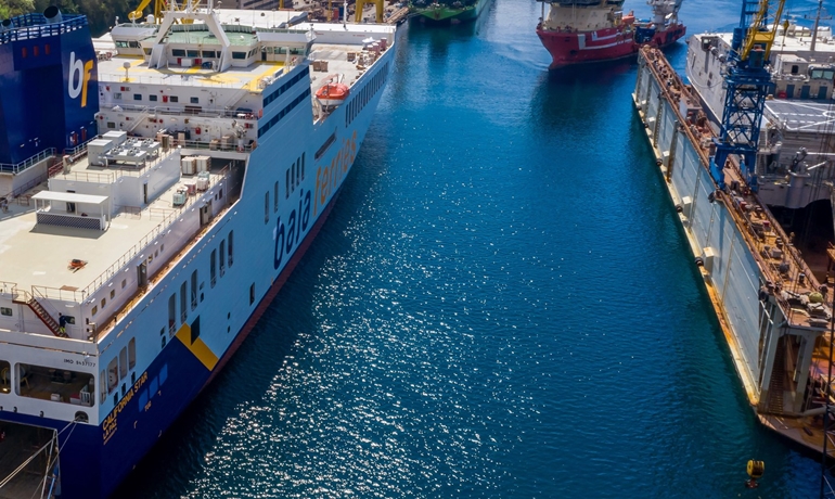 CALIFORNIA STAR with the new passenger block seen on the aft section of the upper freight deck © Viktor Lenac Shipyard CALIFORNIA STAR with the new passenger block seen on the aft section of the upper freight deck © Viktor Lenac Shipyard