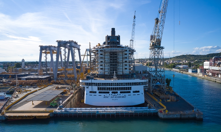 MSC SEASHORE float out © Fincantieri