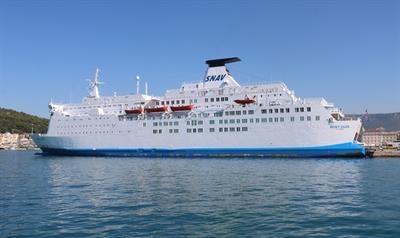 MOBY ZAZA was chartered to SNAV between April and October last year © Richard Seville