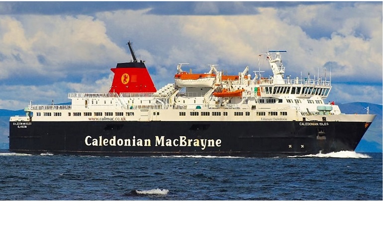 CalMac ferry CALEDONIAN ISLES currently serves Arran from Ardrossan. Photo © CalMac