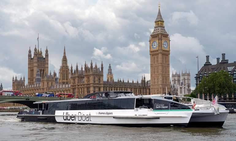 EARTH CLIPPER was the first of the three to be delivered © Uber Boat by Thames Clippers