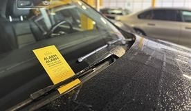 It looks like a parking ticket, but the yellow notice is a friendly reminder. © Molslinjen It looks like a parking ticket, but the yellow notice is a friendly reminder. © Molslinjen
