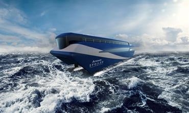 The Artemis eFoiler™ Ferry Concept, although the design for Condor Ferries will likely not look anything like this © Artemis Technologies