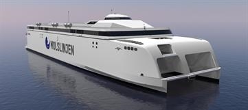 Molslinjens electric catamarans, built by Incat Molslinjens electric catamarans, built by Incat