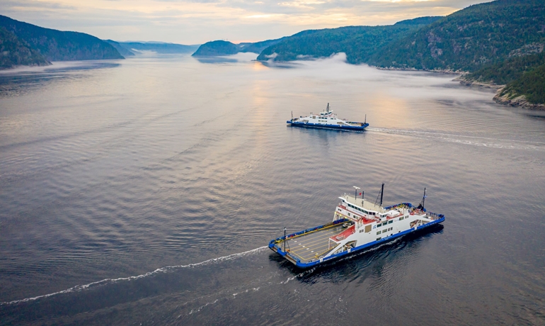 JOS-DESCHÊNES II and ARMAND-IMBEAU II © Societé des Traversiers du Quebec