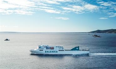 SICILIA is the fourth ship in the Baleària fleet that underwent an LNG retrofit. Two more will follow. © Baleària