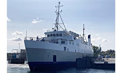 The FRIGG SYDFYEN - which is going to celebrate her 40th anniversary in operation on 15 September - will be the only ferry between Bøjden and Fynshav as from 8 August © Frederik Erdmann