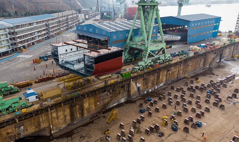 MANXMAN keel-laying © IOMSPC